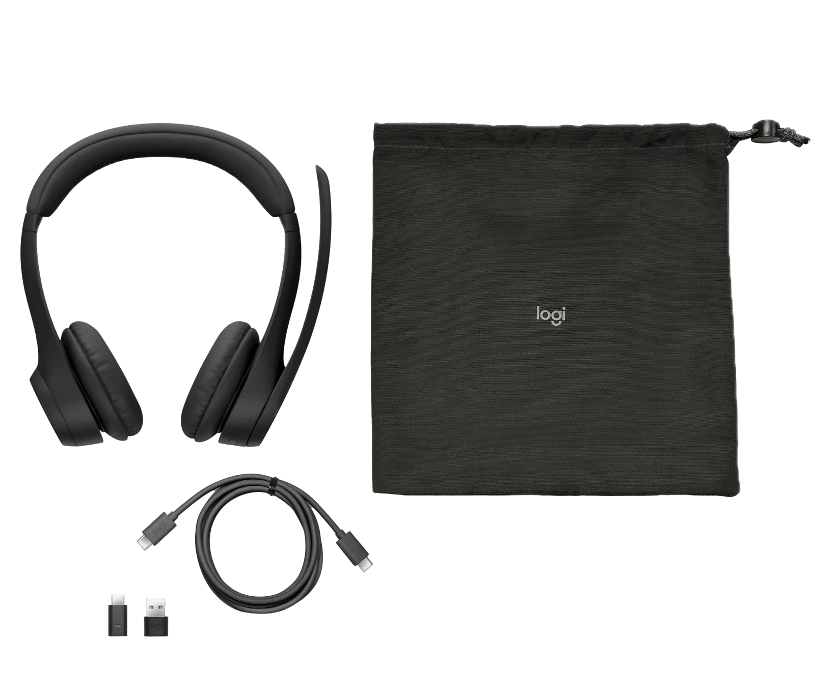 Headset Logitech Zone Vibe 305 Preto Teams - 981-001450 - Mega Market