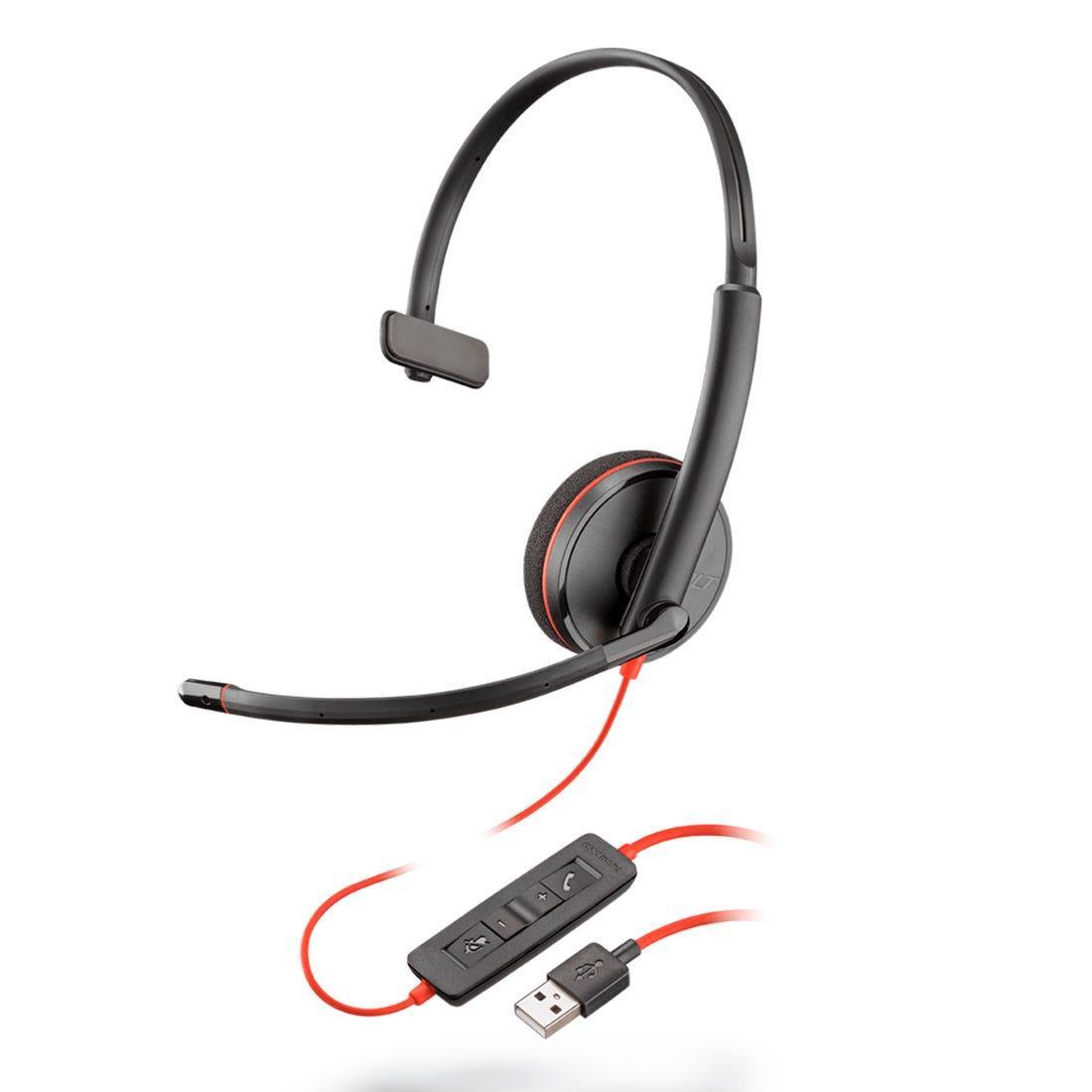 Headset Poly Blackwire C3210 Mono USB-A 209744-101 I - Mega Market