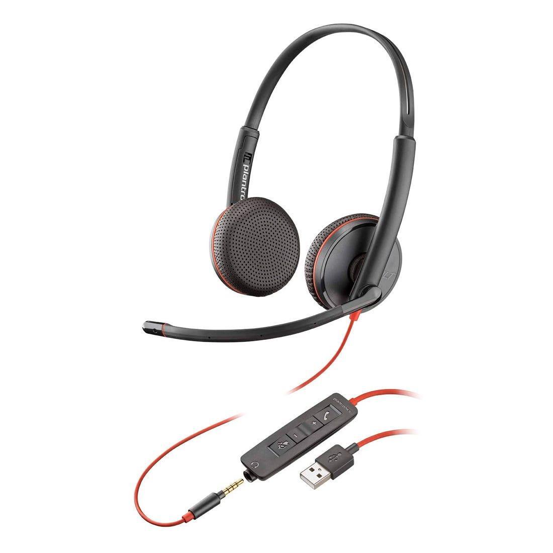 Headset Poly Blackwire C3225 Stereo USB-A c/ P2 209747-101 I - Mega Market