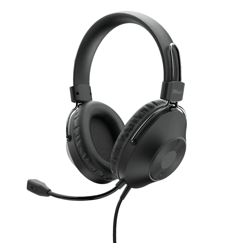 Headset Trust Over-ear USB PC 40mm Ozo 24132i - Mega Market