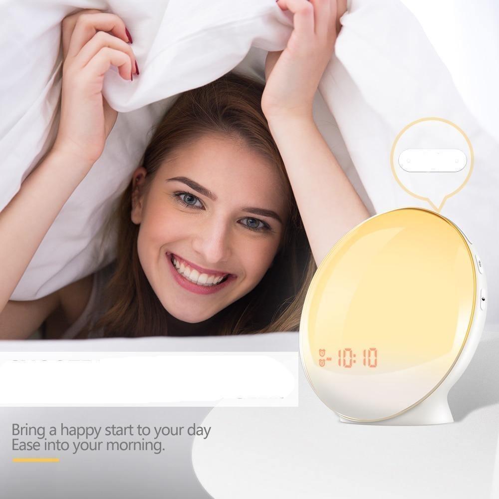 HiMoon® Relógio Despertador com Simulação de Luzes ao Amanhecer - Mega Market