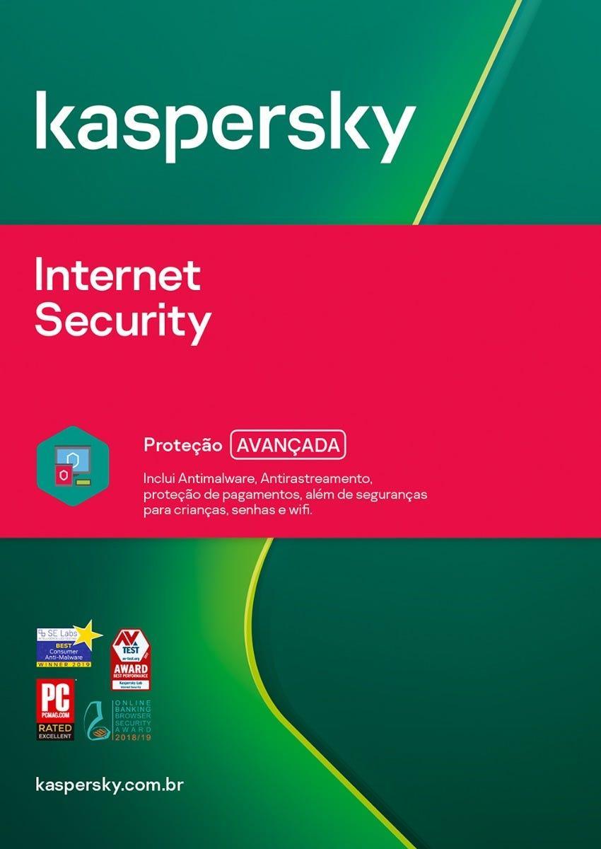 Internet Security Kaspersky 1 dev 1 year BR ESD KL1939KDAFS - Mega Market