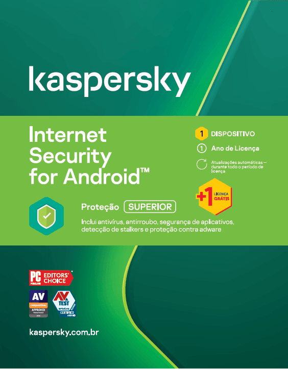 Internet Security Kaspersky For Android Bra ESD KL1091KDAFS - Mega Market