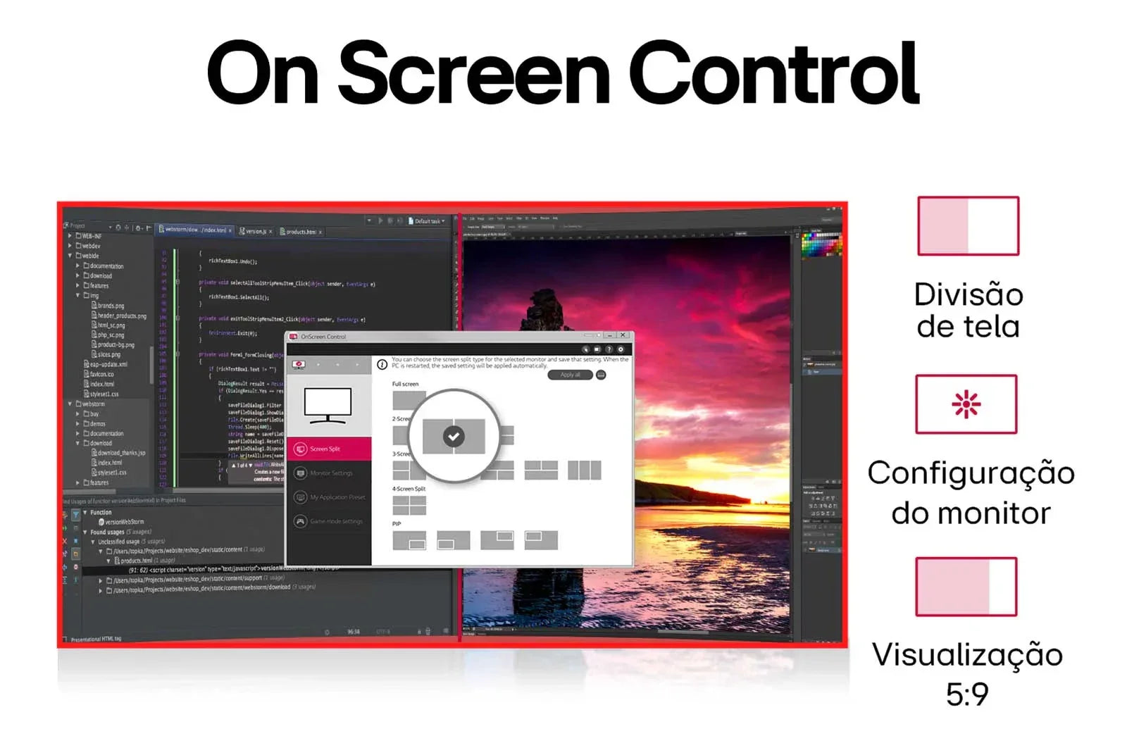 Monitor LG 23,8" FHD IPS 100Hz 5ms Pivot - 24BA850-B