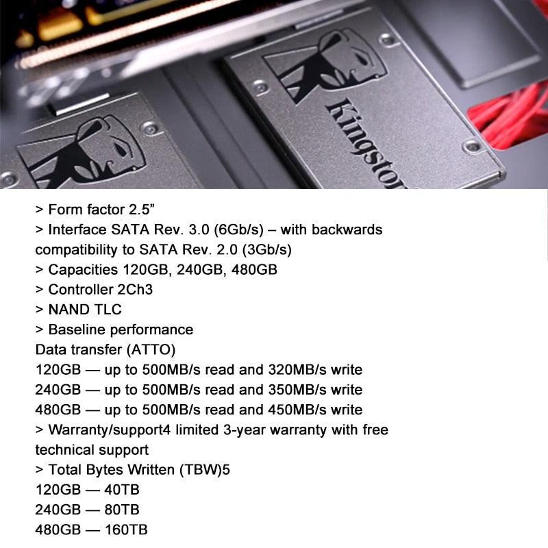 Kingston Digital A400 SSD 120GB, 240GB, 480GB - Mega Market