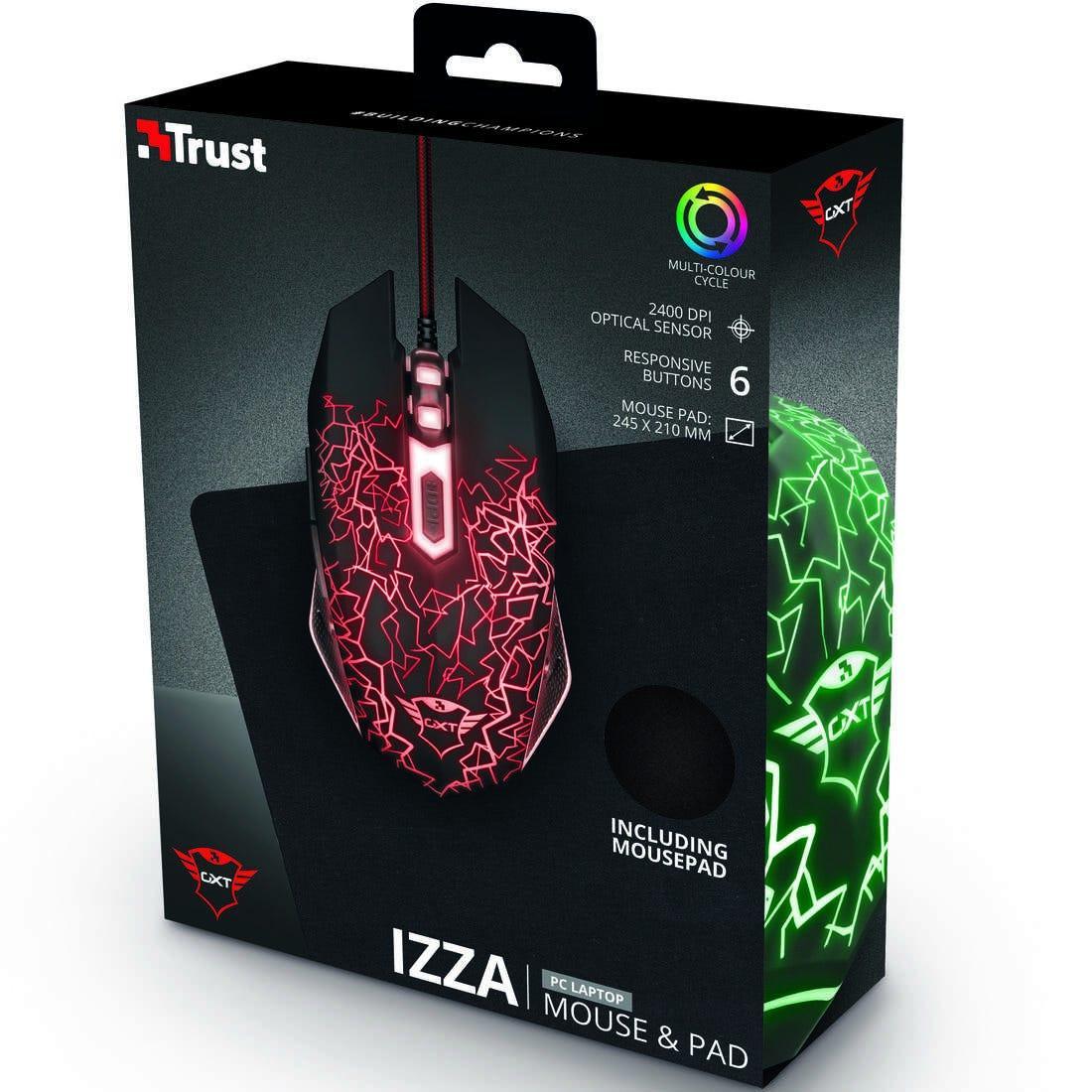 Kit Mouse e Mousepad Trust GXT 783 Izza 22736i - Mega Market