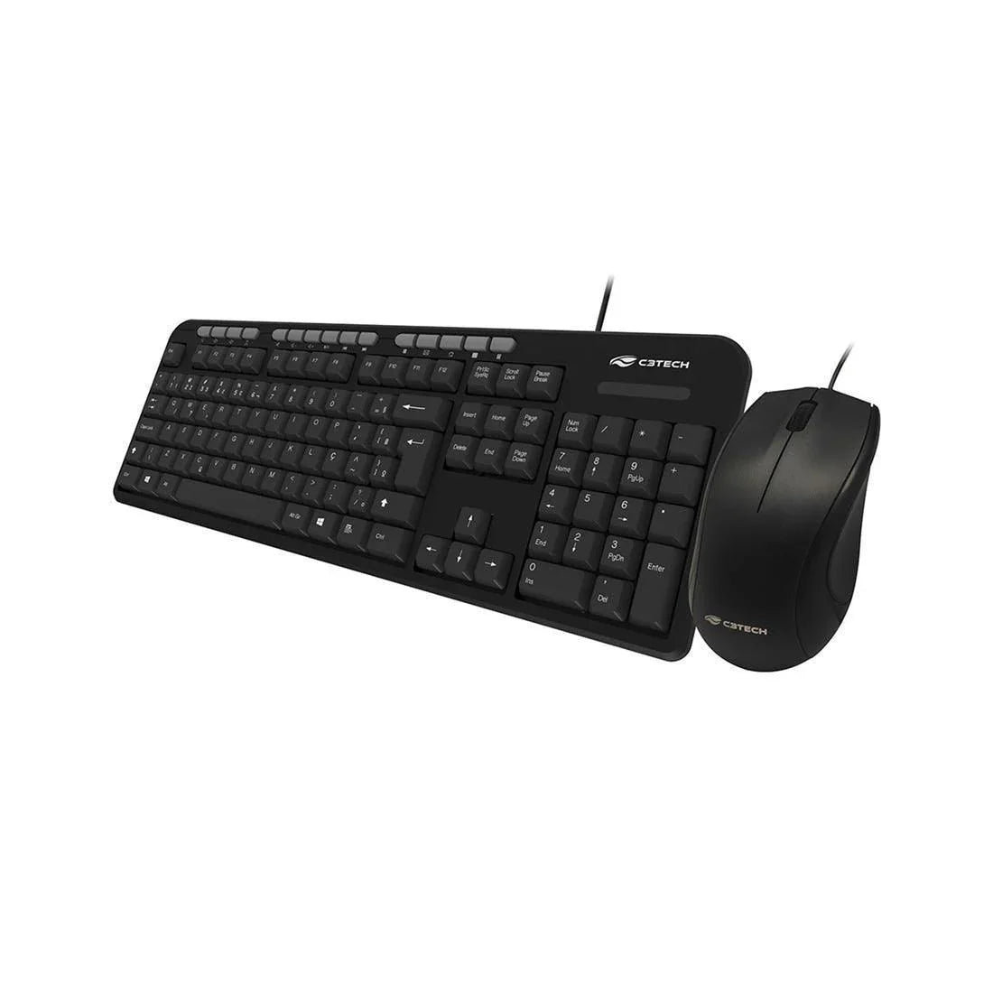 Kit Teclado e Mouse C3 Tech USB - KT-100BK - Mega Market