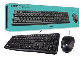 Kit Teclado e Mouse Logitech MK120 Preto USB 920-004429-C - Mega Market