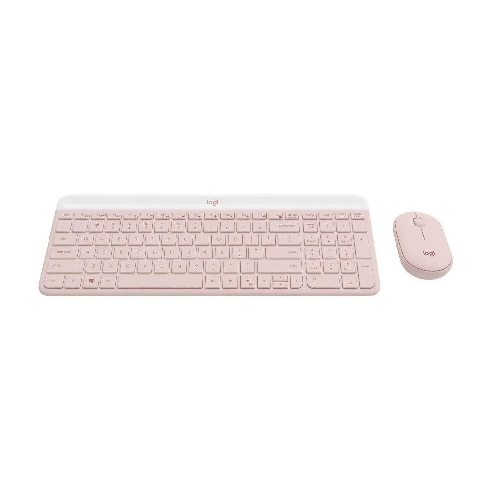 Kit Teclado e Mouse Logitech MK470 Rosa US - 920-011313-C - Mega Market