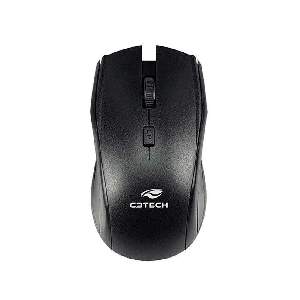 Kit Teclado + Mouse C3 Tech sem Fio K-W60BK – Mega Market