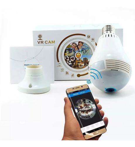 Lâmpada Câmera VR CAM 360 Wifi Celular iPhone e Android - Mega Market