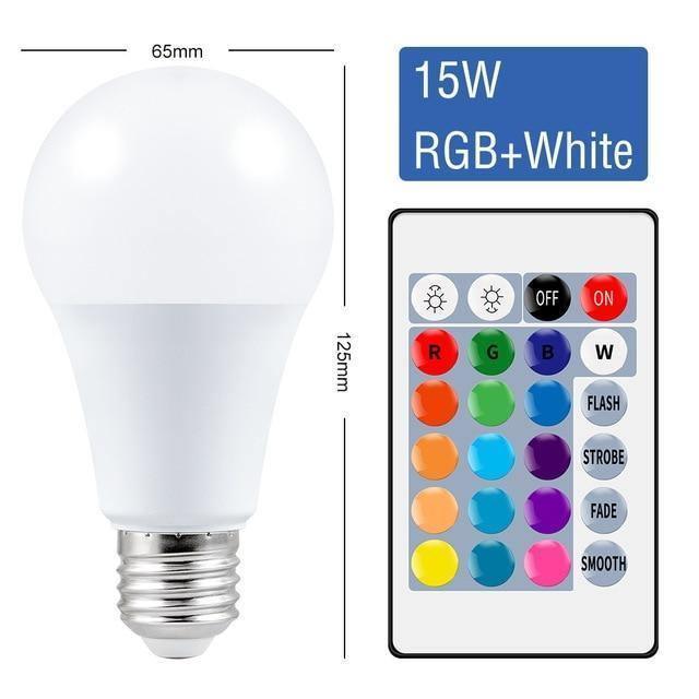 Lâmpada Led RGB Smart Control 5W 10W 15W - Mega Market