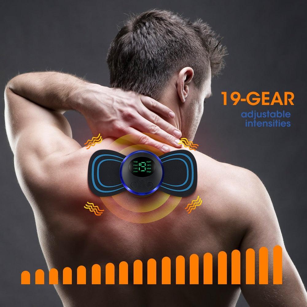 Massageador Eletrônico para Pescoço e Corpo MiniPulse 8 Modos - Mega Market