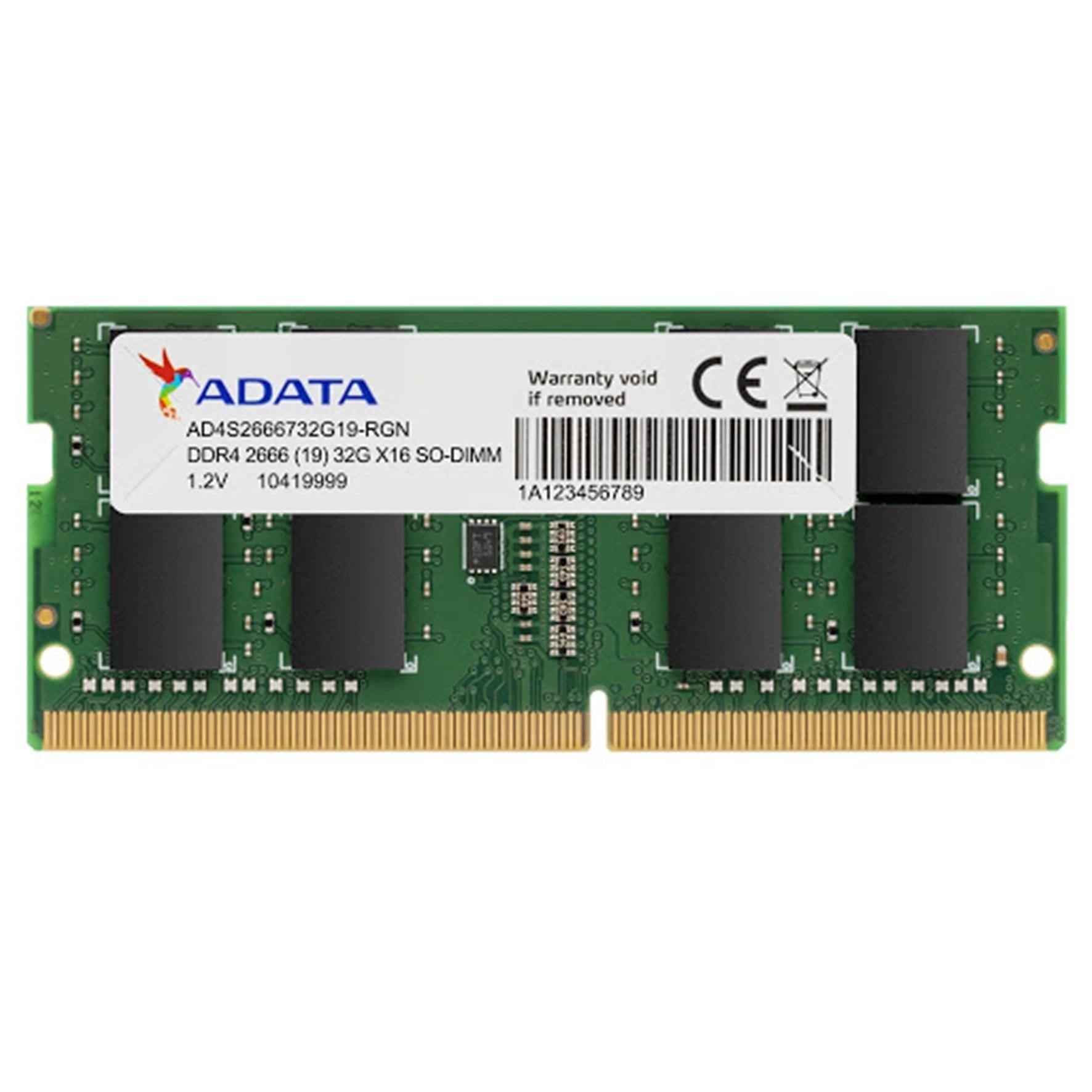 Memória Adata 32GB 2666MHz DDR4 Notebook AD4S266632G19SGI - Mega Market