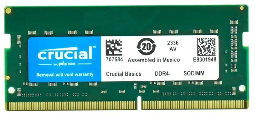 Memória Crucial by Micron 8GB 3200MHz DDR4 CL22 SODIMM - CB8GS3200 - Mega Market