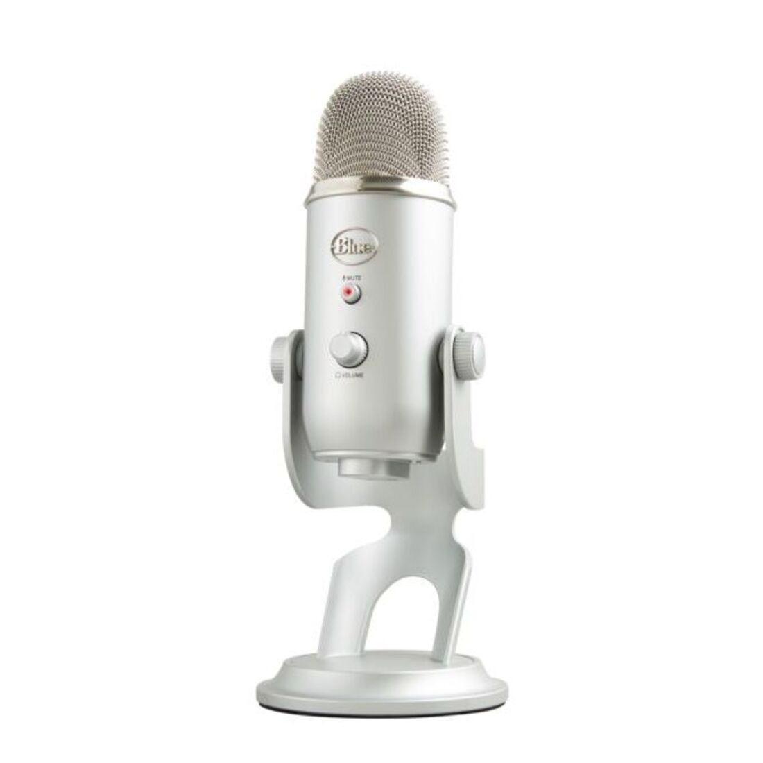 Microfone Logitech Blue Yeti Prata usb 988-000103 - Mega Market