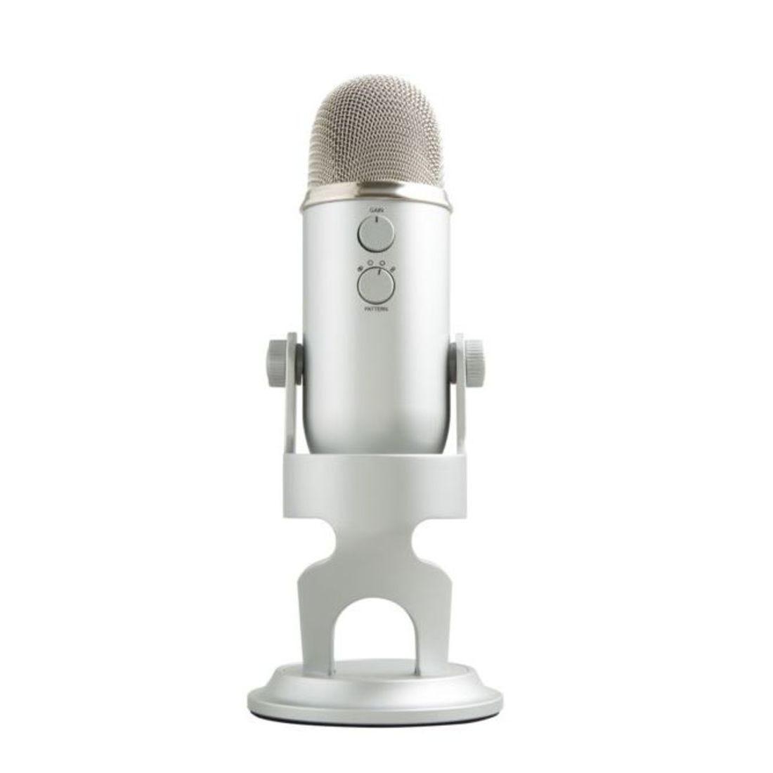 Microfone Logitech Blue Yeti Prata usb 988-000103 - Mega Market