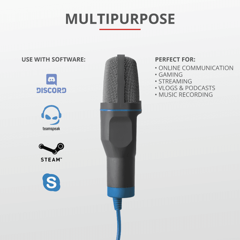 Microfone Trust Mico USB Ajustável com Tripé 23790i - Mega Market