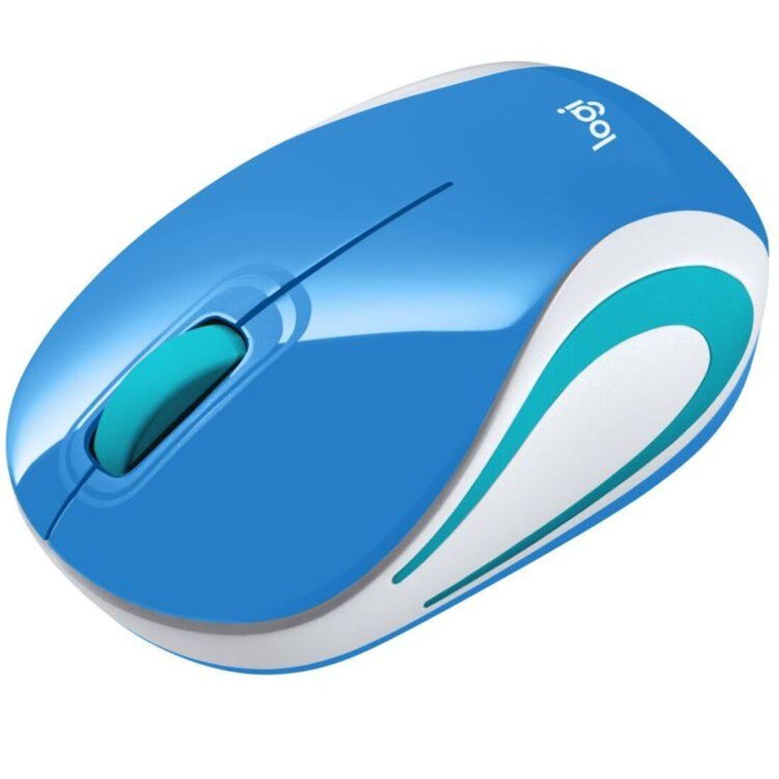 Mini Mouse Logitech M187 Azul Sem Fio - 910-005360 - Mega Market