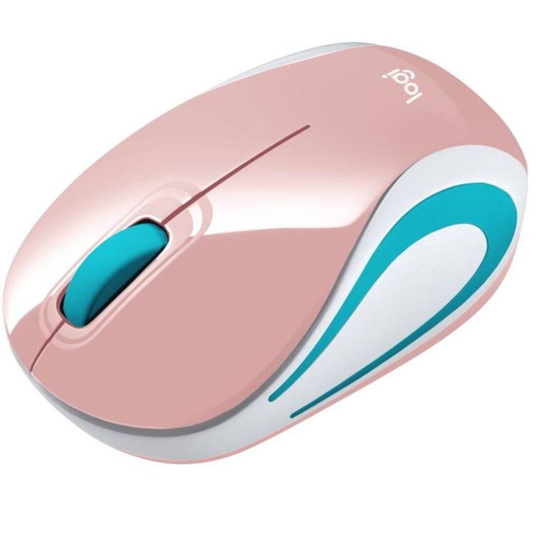 Mini Mouse Logitech M187 Rosa Sem Fio - 910-005364 - Mega Market