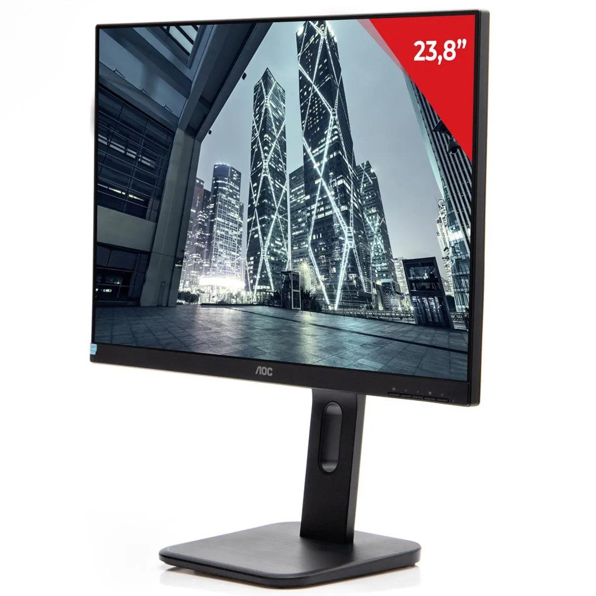 Monitor AOC 23'8 24P1U VGA LED 60Hz FHD HDMI/USB/DP - 24P1U - Mega Market