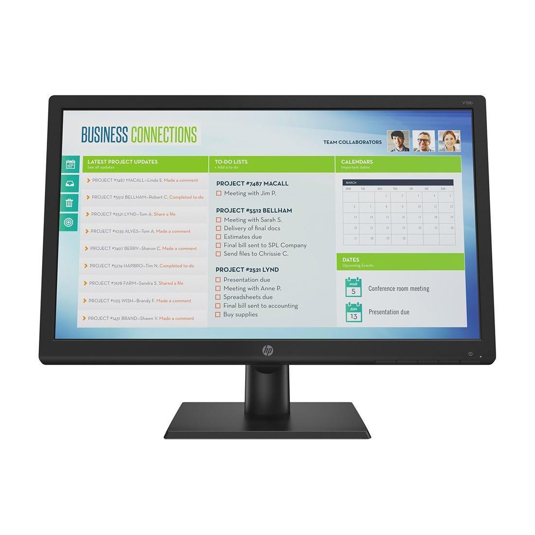 Monitor HP HPCM V19b 18,5" 2XM32AA#AC4 - Mega Market