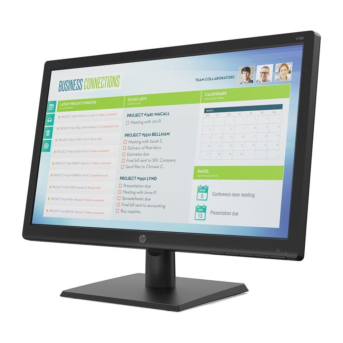 Monitor HP HPCM V19b 18,5" 2XM32AA#AC4 - Mega Market