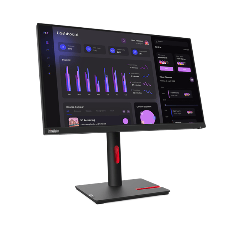 Monitor Lenovo T24i-30 23.8" Full HD - 63CFMAR1BR - Mega Market