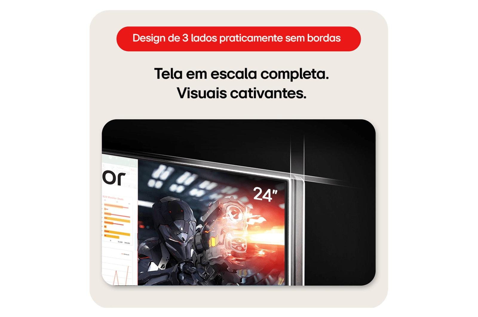 Monitor LG Gamer 24" 100Hz 5ms Full HD - 24MS500-B - Mega Market