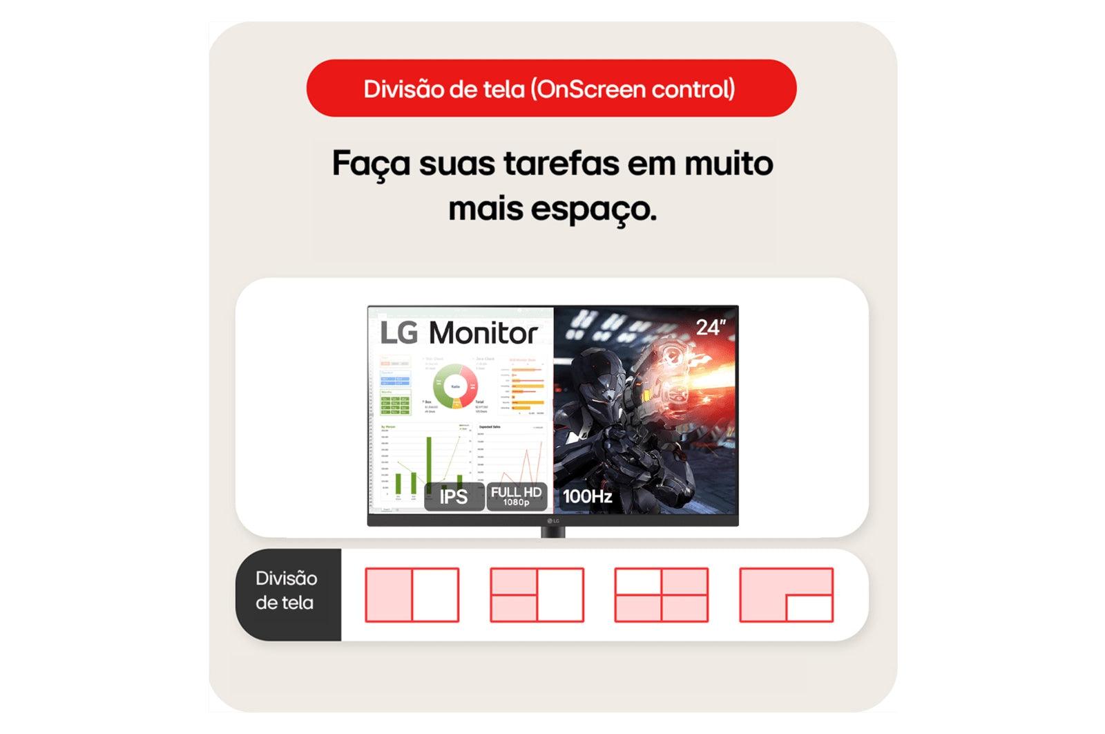 Monitor LG Gamer 24" 100Hz 5ms Full HD - 24MS500-B - Mega Market