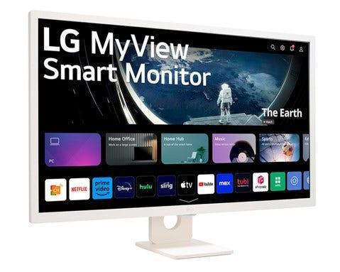 Monitor LG MyView Smart Tela IPS de 32" FHD WebOS ThinQ Home Air Play 2 Screen Share Bluetooth - 32SR50F-W - Mega Market
