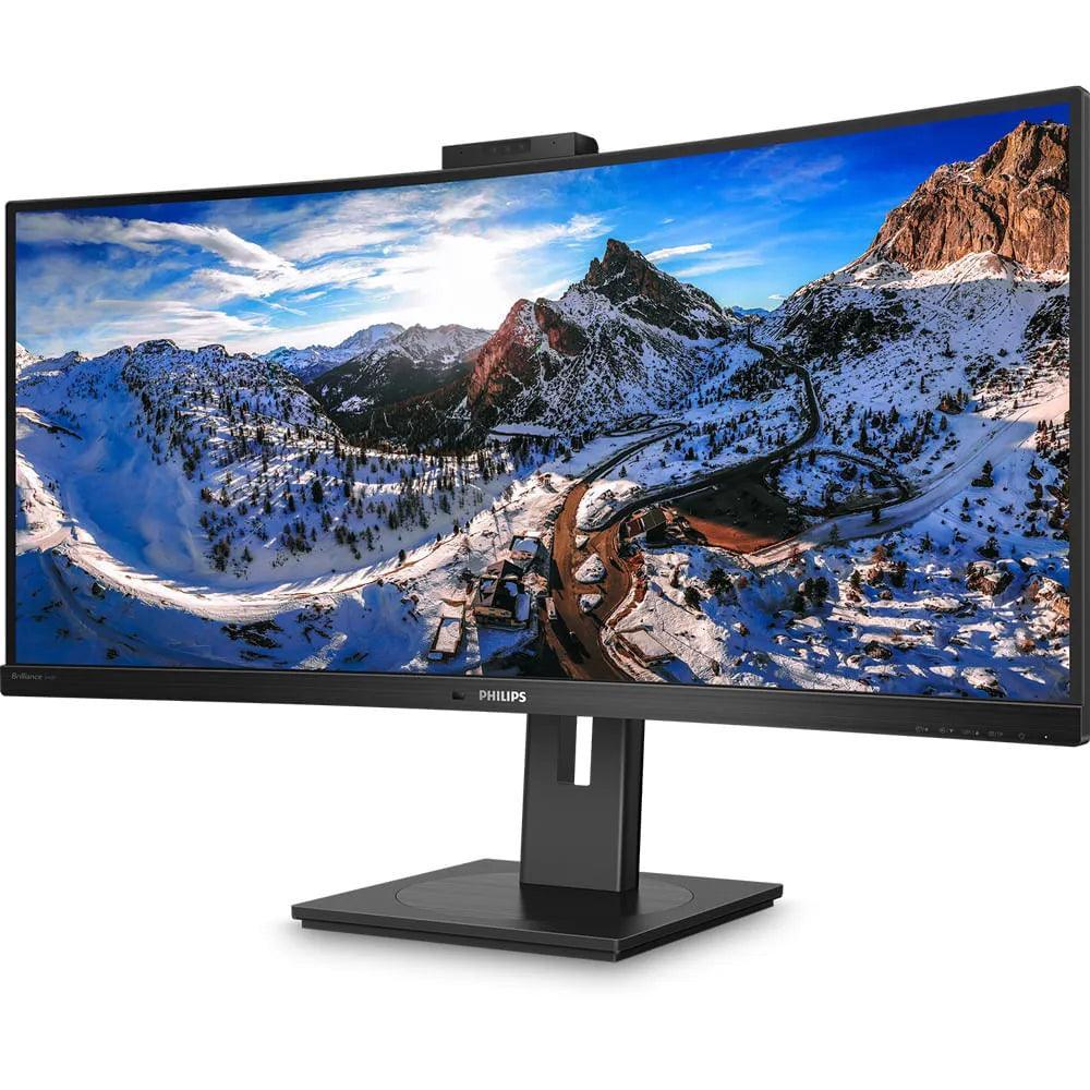 Monitor Philips 34'' Hello Webcam USB-C - 346P1CRH - Mega Market