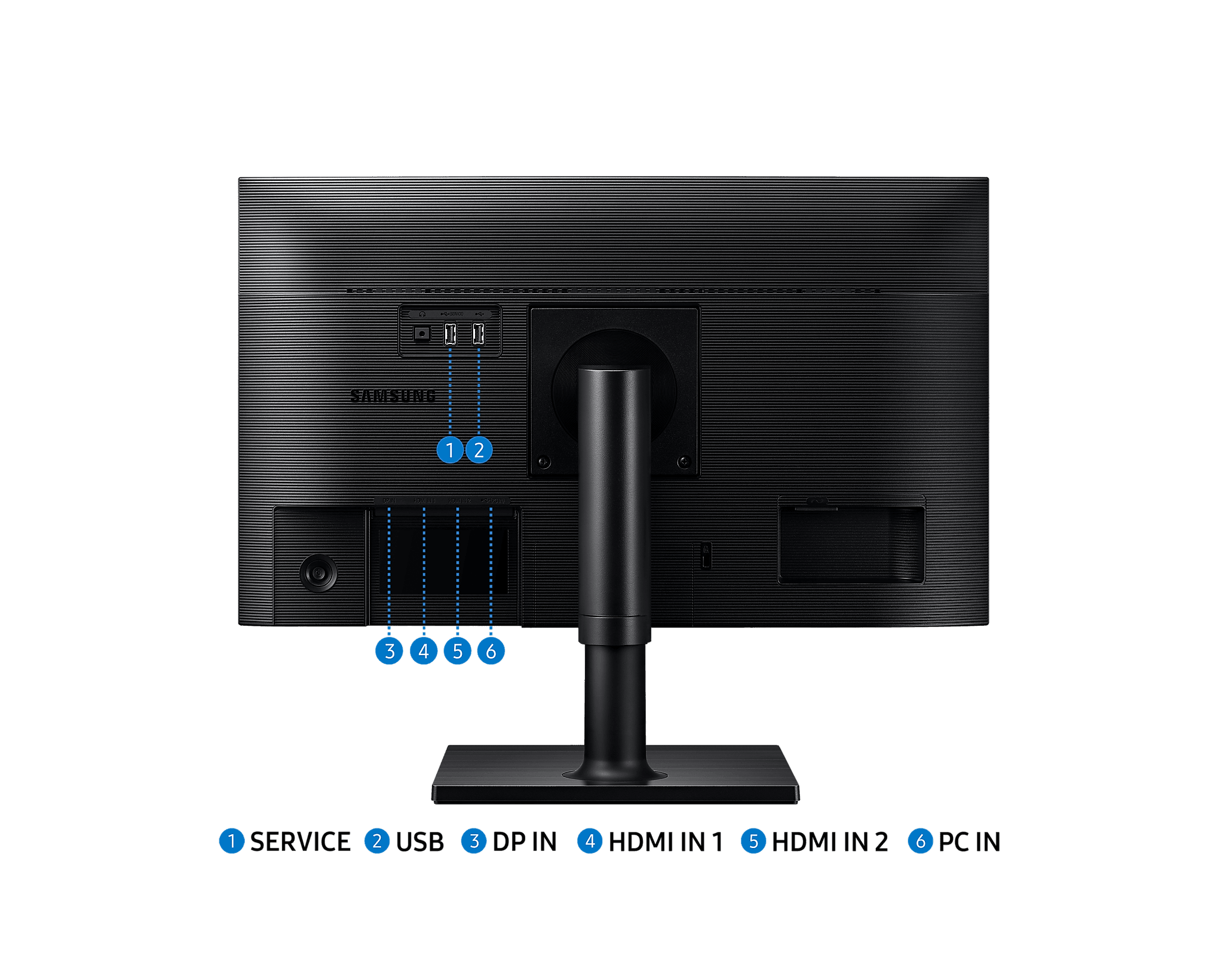 Monitor Samsung 24" Pivot FHD LF24T450FQLMZD - Mega Market