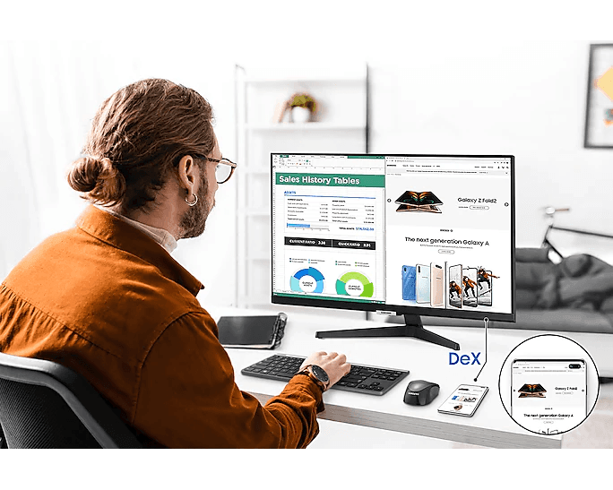 Monitor Smart Samsung Full HD 24" Tizen - LS24AM506NLMZD - Mega Market