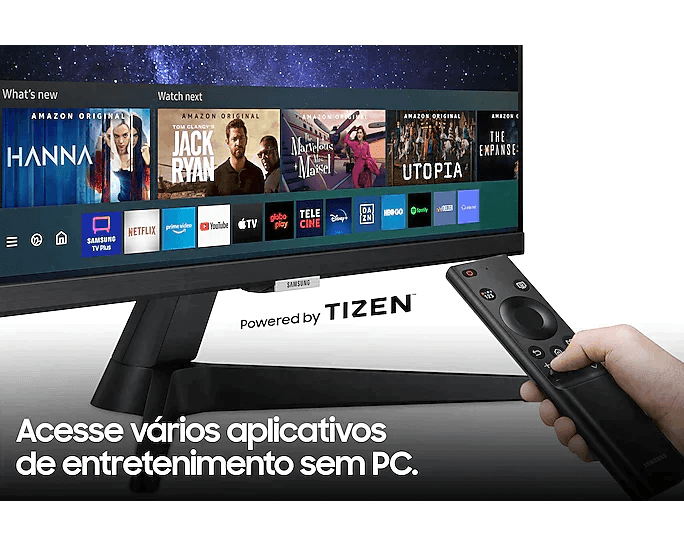 Monitor Smart Samsung Full HD 24" Tizen - LS24AM506NLMZD - Mega Market