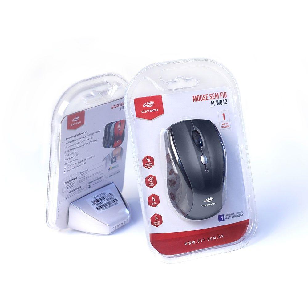 Mouse C3 Tech V2 sem Fio Rc/Nano M-W012BKV2 - Mega Market