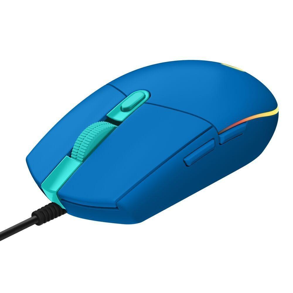 Mouse Gamer Logitech G203 Azul Lightsync USB 910-005795-V - Mega Market