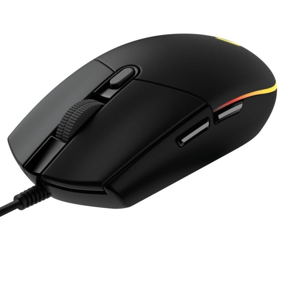 Mouse Gamer Logitech G203 Preto Lightsync USB 910-005793 - Mega Market