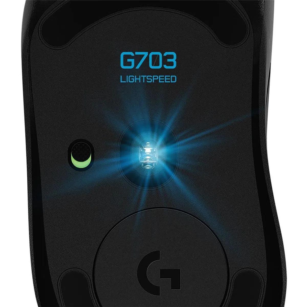 Mouse Gamer Logitech G703 Preto Hero sem Fio 910-005639-C - Mega Market