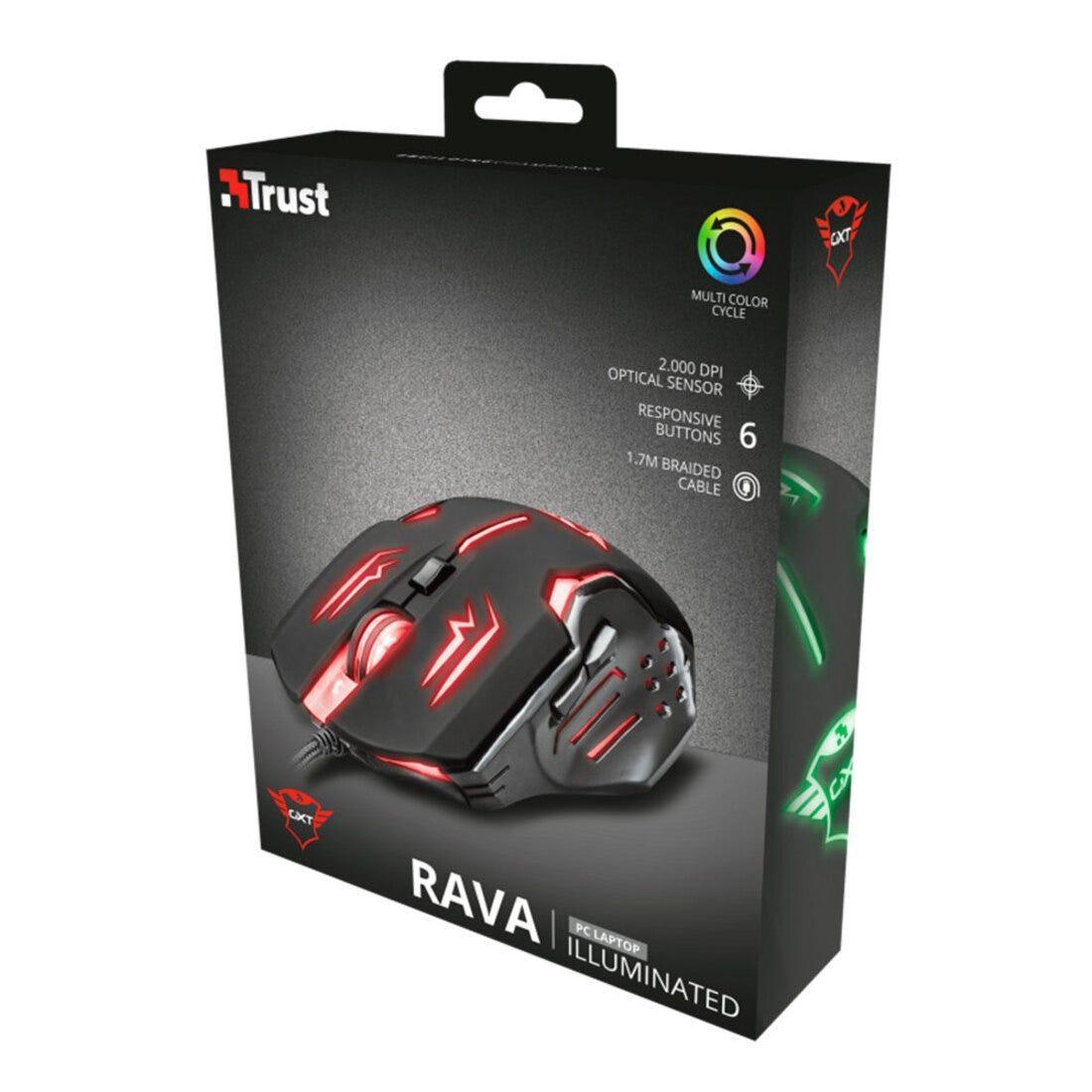 Mouse Gamer Trust GXT 108 Rava LED 22090i - Mega Market