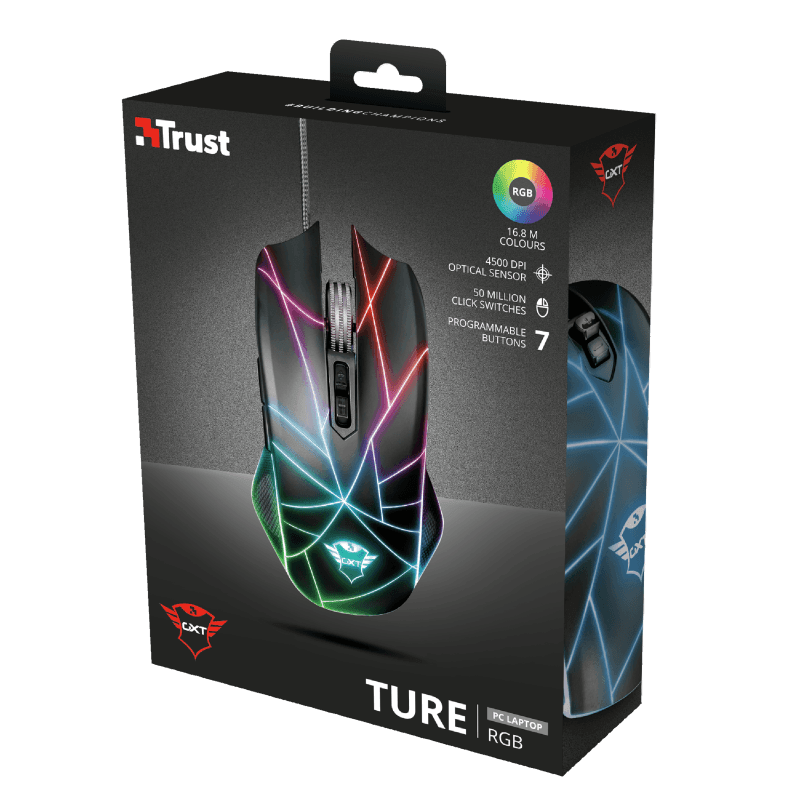 Mouse Gamer Trust GXT 160 Ture RGB 23797i - Mega Market