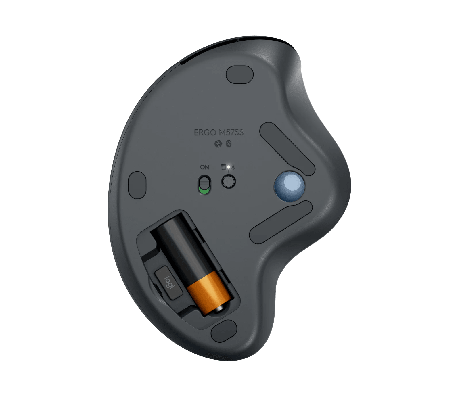 Mouse Logitech Ergo M575S Grafite sem Fio - 910-007031 - Mega Market