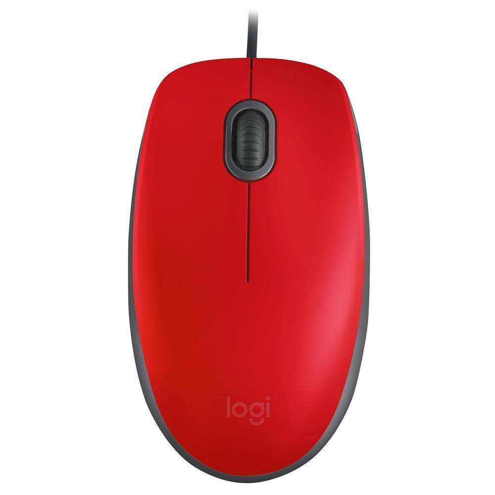Mouse Logitech M110 Vermelho USB 910-005492-C - Mega Market