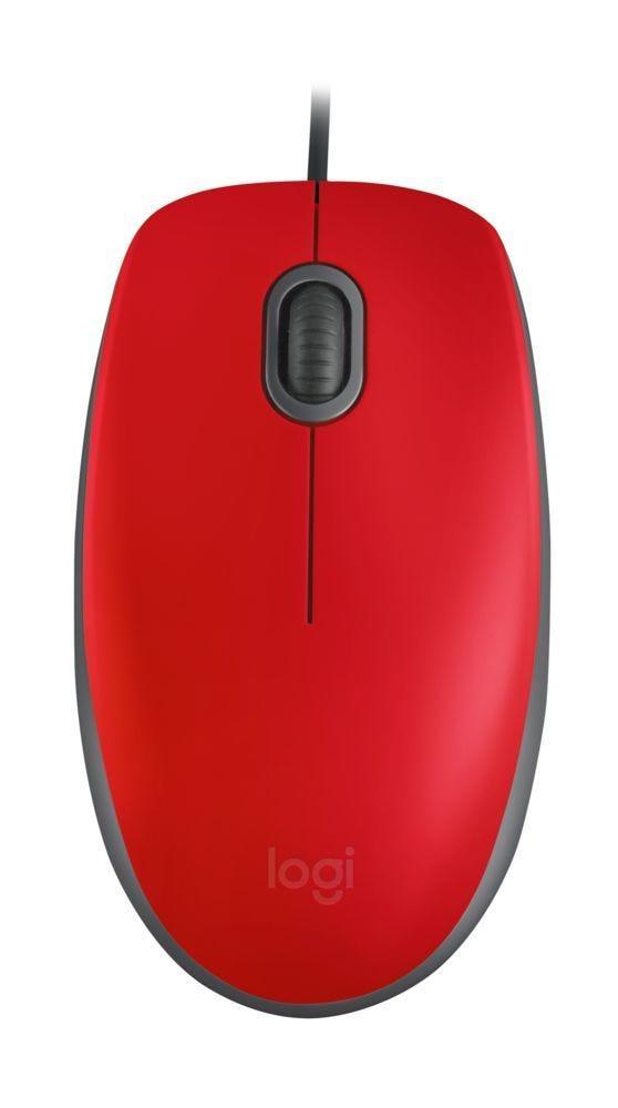 Mouse Logitech M110 Vermelho USB 910-005492 - Mega Market