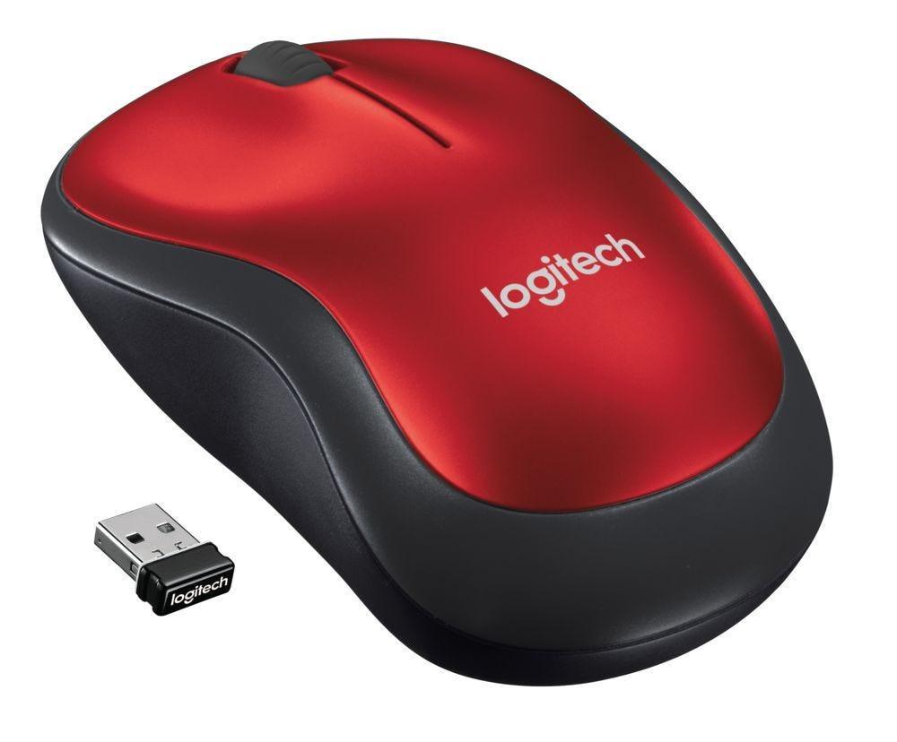 Mouse Logitech M185 Vermelho sem fio 910-003635 - Mega Market
