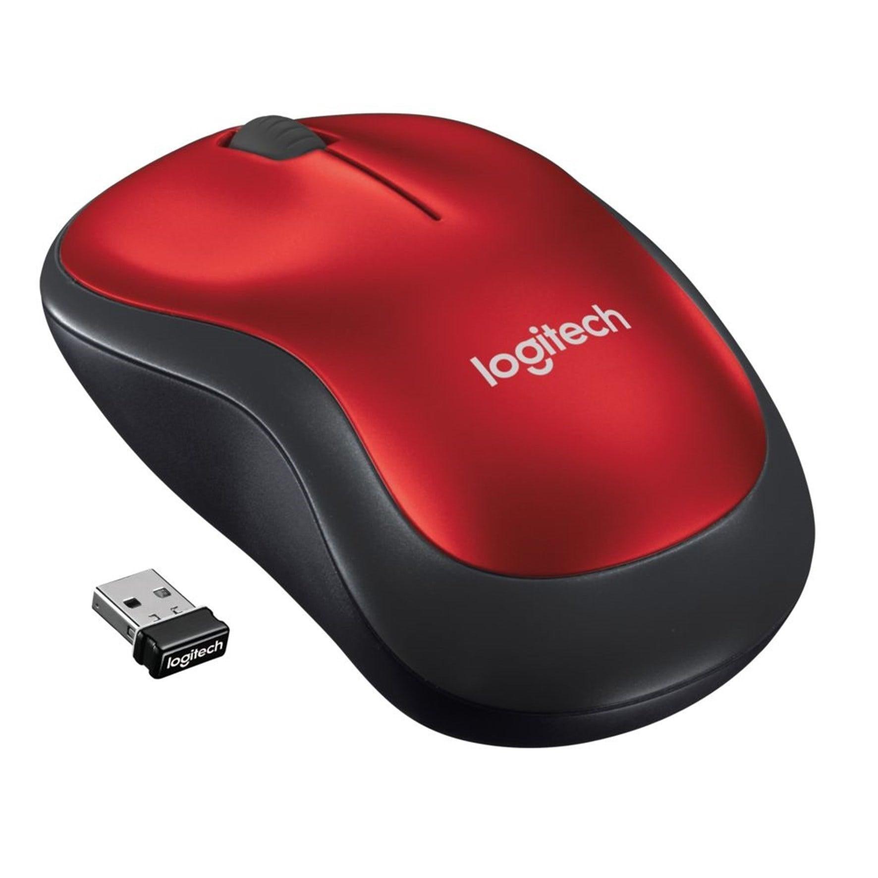 Mouse Logitech M185 Vermelho sem fio 910-003635-V - Mega Market