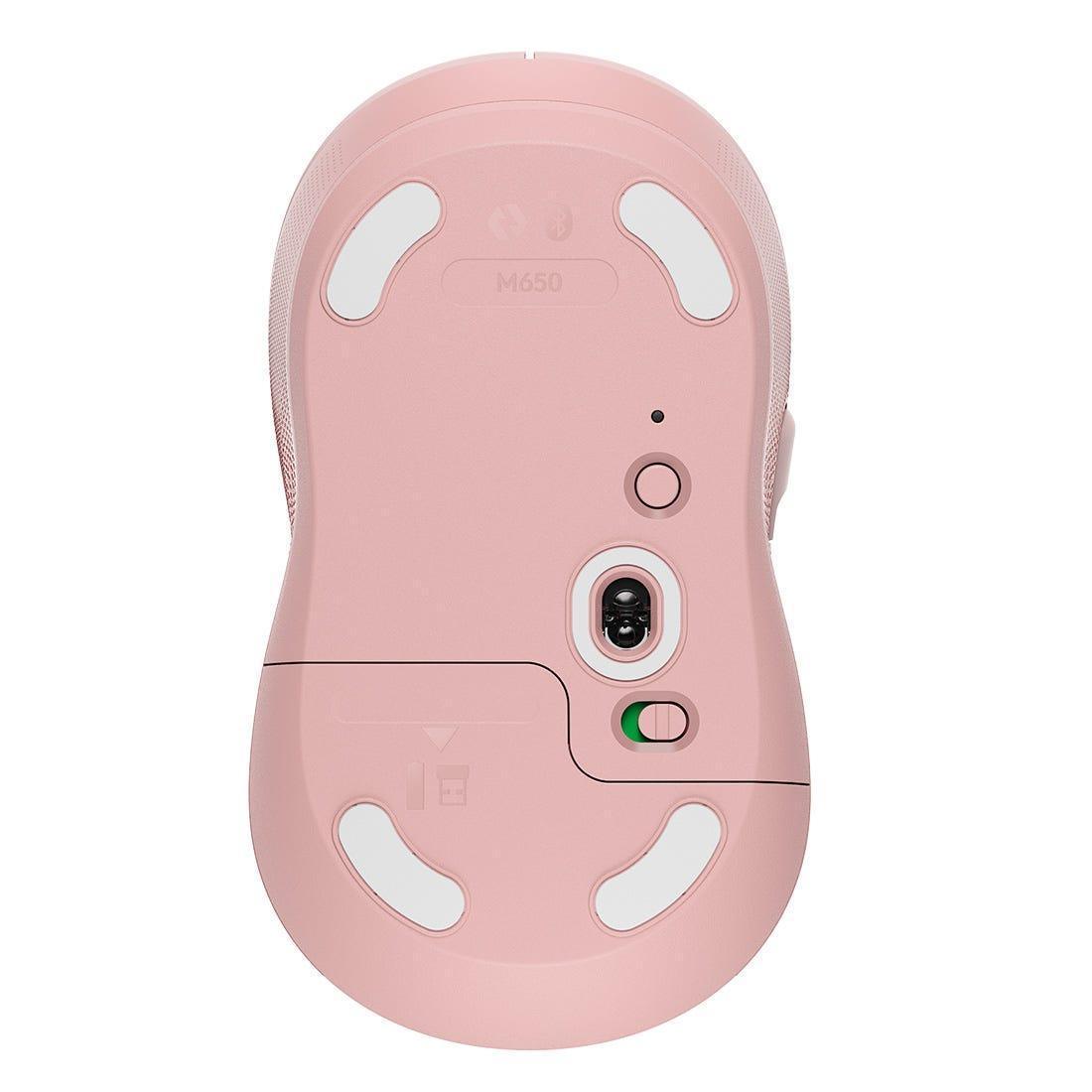 Mouse Logitech M650 Signature Bluetooth - Rosa - 910-006251-c - Mega Market