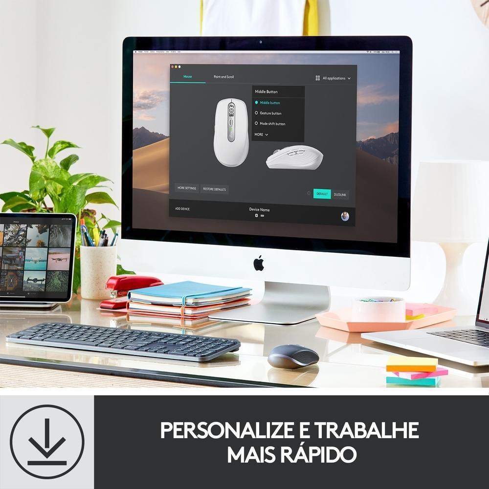 Mouse Logitech MX Anywhere 3 Branco sem Fio 910-005993-C - Mega Market