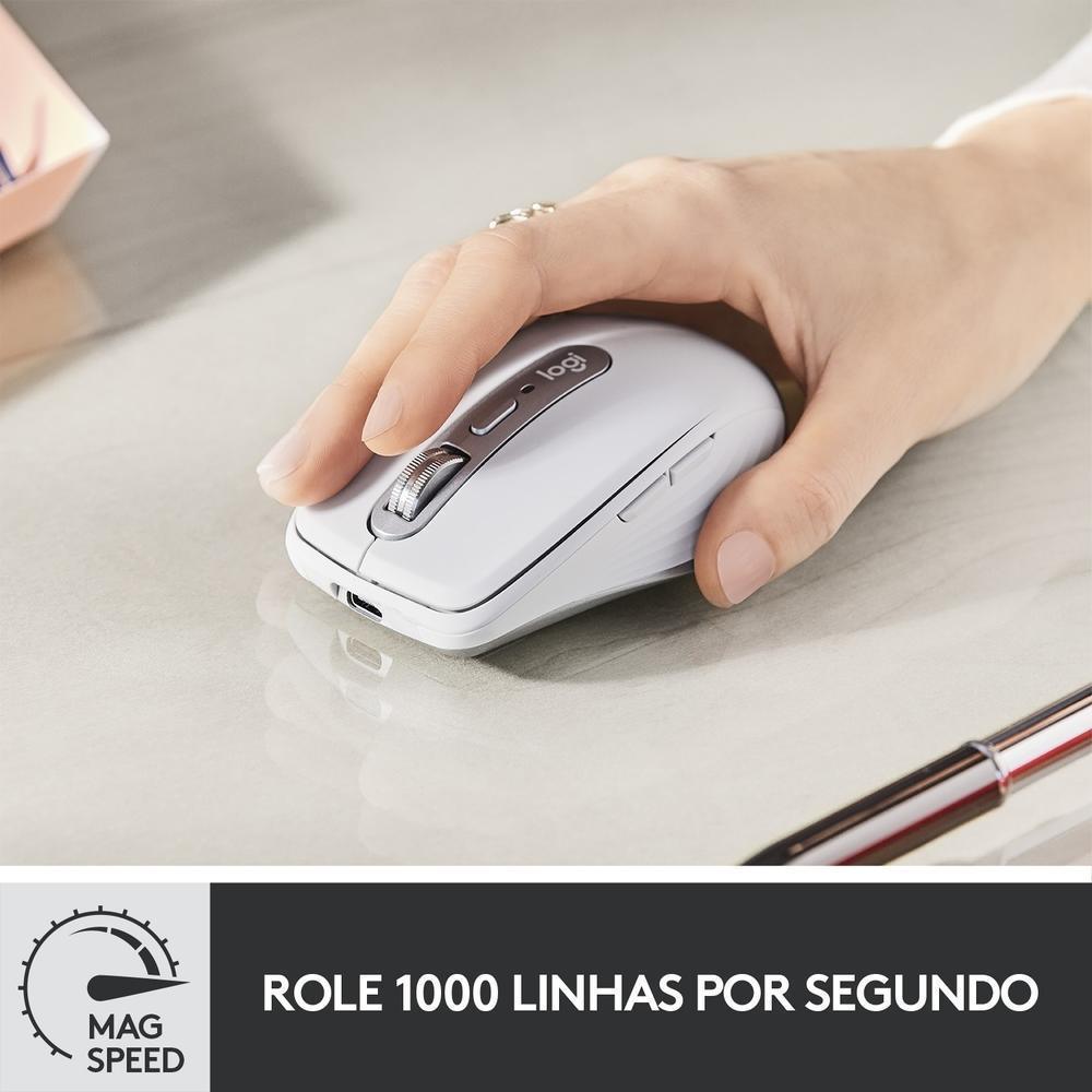 Mouse Logitech MX Anywhere 3 Branco sem Fio 910-005993-C - Mega Market