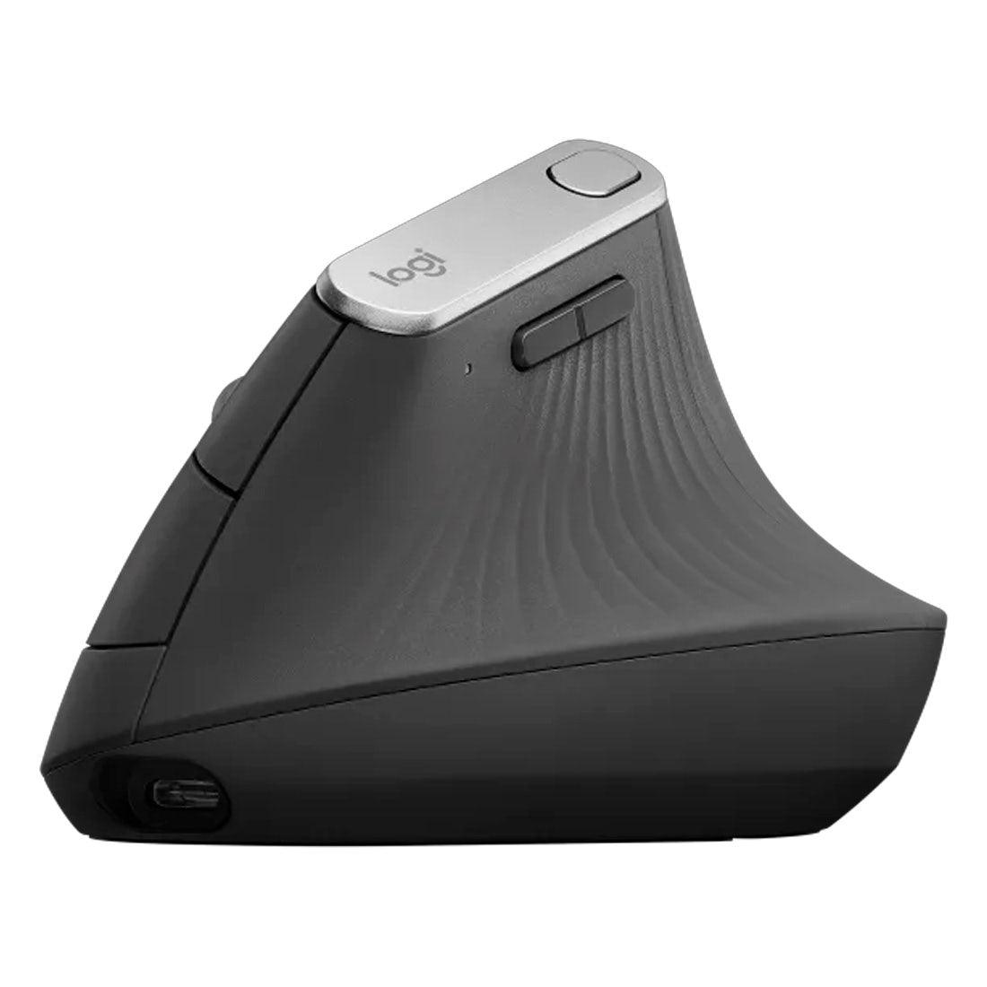 Mouse Logitech MX Vertical Grafite sem Fio - 910-005449 - Mega Market